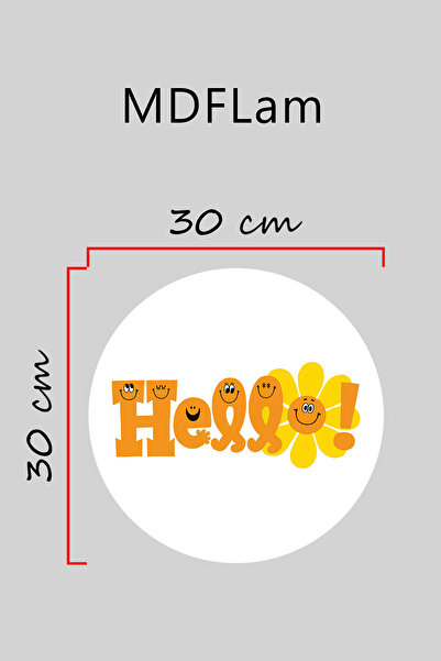 Dormot Digital Print White, Standard, Hello Flower Themed, Door Ornament, Wall Ornament