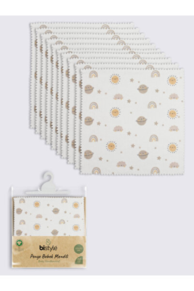 NW NessiWorld Nessiworld Planet 20X20 10-Piece Combed Cotton Handkerchief 901...