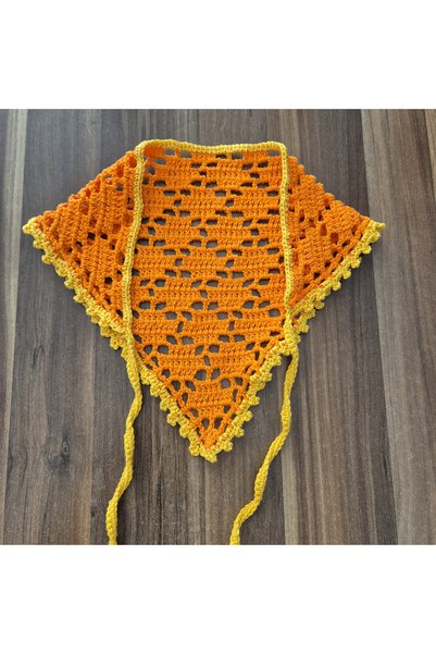 ATÖLYE MİLLA Orange Yellow Knit Bandana
