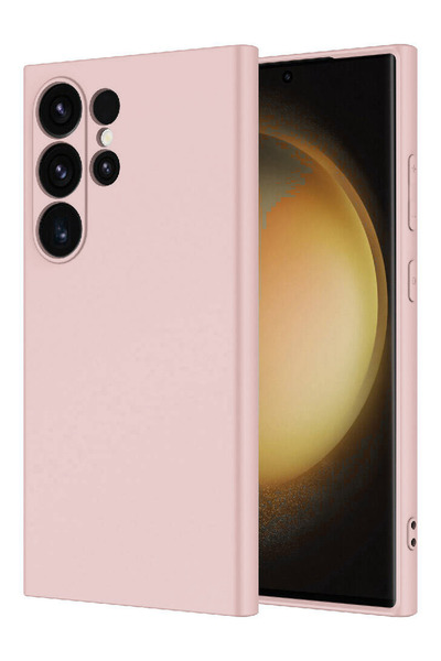 KVK PRİVACY Samsung S24 Ultra Uyumlu Pembe Lansman Seri Liquid Silikon Kılıf ...