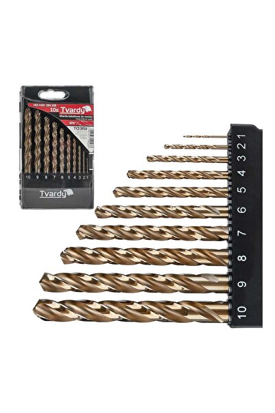 GEKO SET BURGHIE HSS COBALT PENTRU METAL 1-10MM 10 PIESE