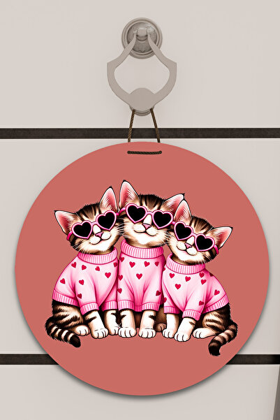 Dormot Imprimare digitală roz, standard, tematică pisici roz, ornament pentru...