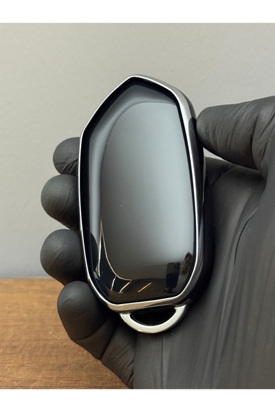 Luxe Aksesuarr Husă de protecție pentru telecomandă din silicon cu 3 butoane compatibilă cu Togg T10X – culoare negru argintiu