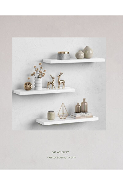 Nestora dizayn Üçlü Duvar Rafı