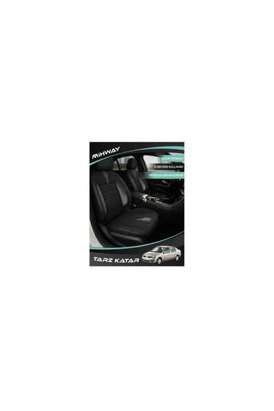 Mihway غطاء مقعد BETELGEUSE باللون الأسود لسيارة رينو سيمبول 2002-2008 مجموعة...