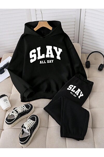 EYAX MODA SET DE TRENING IMPRIMAT MĂRIMI MARI