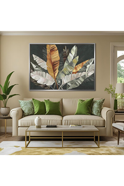 Markazip Gümüş Metal Çerçeveli Kanvas Tablo 70x100cm EYL87-K-G