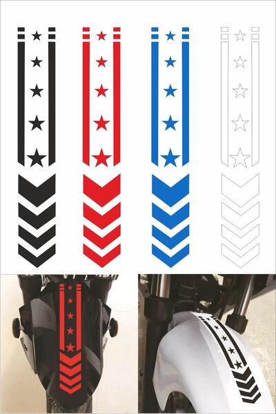 EYBA STİCKER دراجة نارية درابزين ستار الشريط