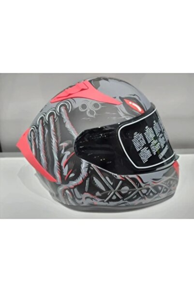 MT Helmets MTS Kask Mts Pro 801 Dreaka Güneş Gözlüklü Antresit/kırmızı