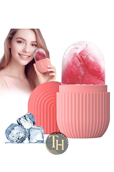 Toptanhane Buz Silindiri Yüz, Göz Altı ve Boyun Masajı Cilt Bakımı Silikon Buz Kalıbı Soğuk Terapi Masaj Aleti