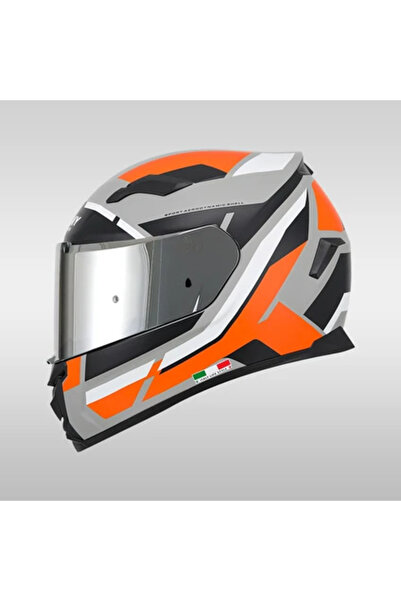 Sway 820 Aıx Orange Full Face Kask Kapalı Motosiklet Kask