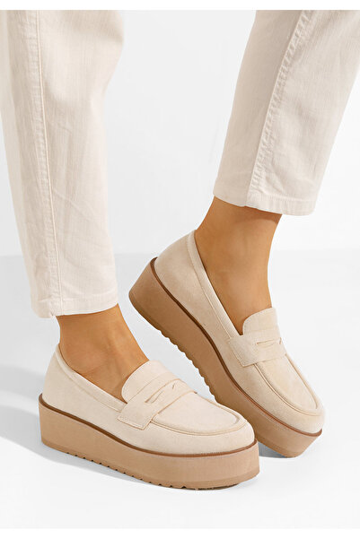 B T Shoes Μοκασίνια με πλατφόρμα Leondra V4 μπεζ