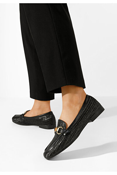 B T Shoes Černé dámské mokasíny Estova