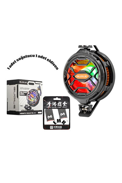 gökkuşağı store Telefon Buz Soğutucu Fan Mıknatıs Klips Rgb Siyah telefonlara...