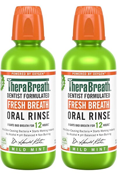 Thera Breath غسول الفم من ثيرابريث، الموصى به من قبل أطباء الأسنان، بنكهة النعناع الخفيفة، 16 أونصة (عبوة من قطعتين)