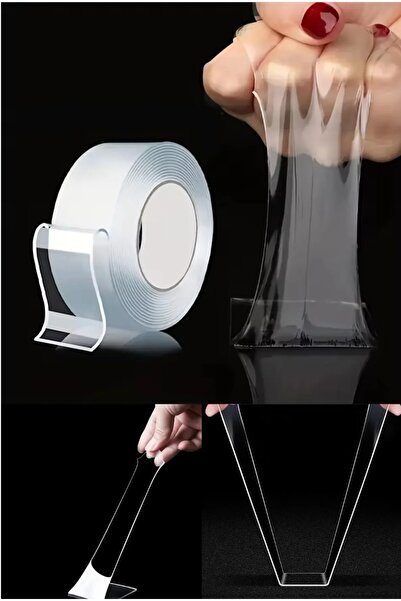 Trendhane Çift Taraflı Nano Bant Kuvvetli Silikon Jel Yapıştırıcı 3 metre