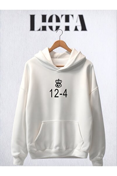 Vordevia سويت شيرت قطني مطبوع عليه "12-4 فريندز".