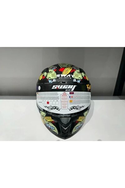 Sway KASK SWAY SW 820 UGLY FULLA FACE GÜMÜŞ VİZÖR