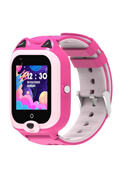 wonlex Ceas inteligent pentru copii KT22 4G roz, cartelă SIM, cu GPS, apeluri video, rezistent la apă și localizare GPS
