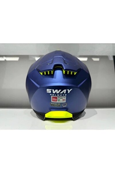 Sway Kask SW-865 Mat Mavi Güneş Gözlüklü