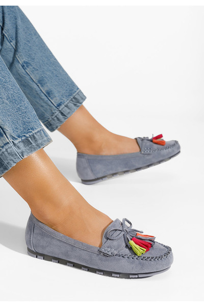 B T Shoes Μοκασίνια γυναικεια Prestia μπλε