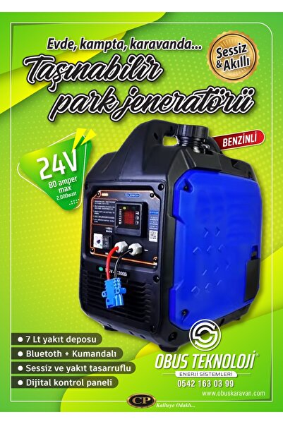 obus karavan 24V DC JENERATÖR BENZİNLİ SESSİZ PARK JENERATÖRÜ 80A