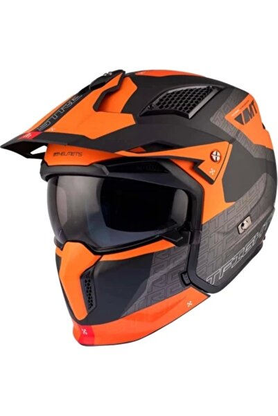 MT Helmets Streetfighter Sv S Totem B4 Mat Turuncu
