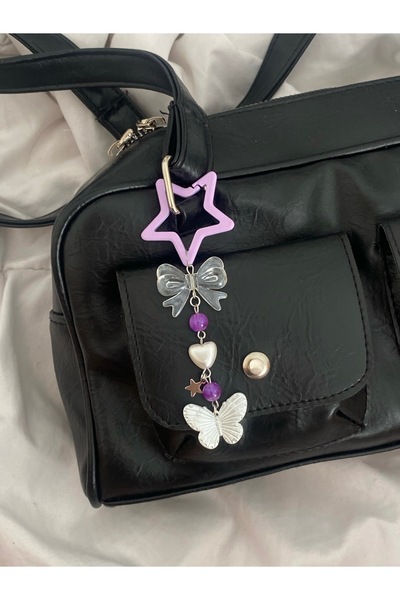 bettymettys Lila Yıldız Klipsli Kelebekli Fairycore Coquette Çanta Charmı Ana...