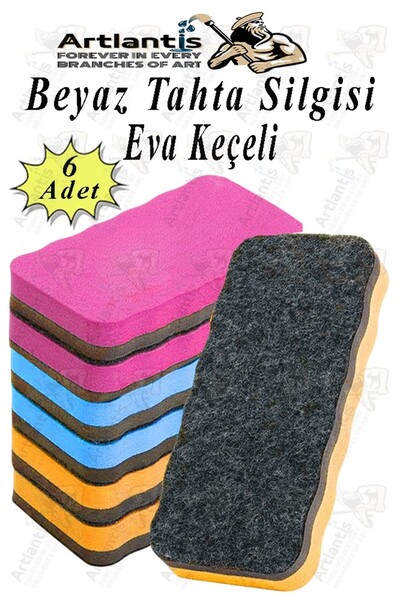 Artlantis Gumica za belu tablu Eva 6 komada, visokokvalitetna gumica za belu ...