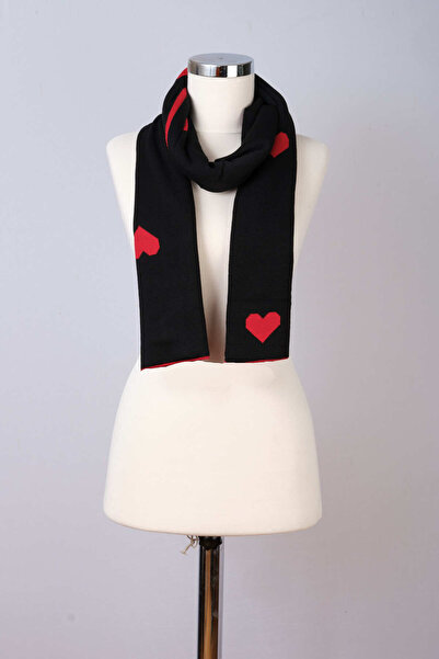 Sebir Moda Heart Patterned Double-Sided Mother-Daughter Matching Scarf (40X180Cm and 30X140Cm)