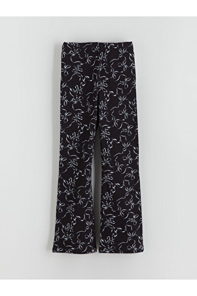 LC Waikiki LCW Leggings pentru fete cu talie elastică cu fundă imprimată (W5)