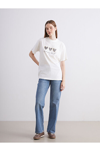 LC Waikiki Pantaloni de damă în jean Wideleg