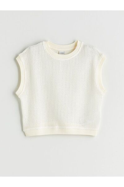 LC Waikiki Lcw Kids Crew Neck Mesh Look Girls' Tank Top