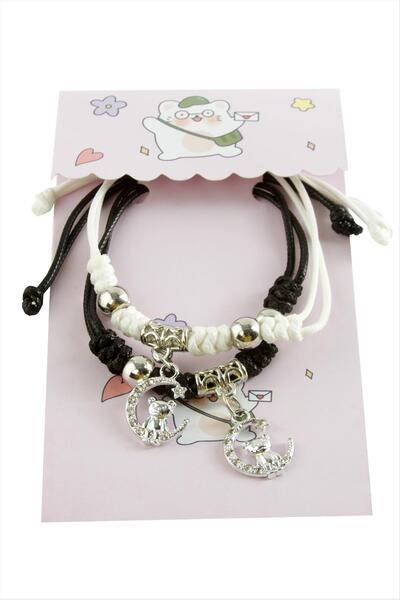 Ronanna قطعتان من سوار الحبل الفاخر بحجر الزركون على شكل دمية دب