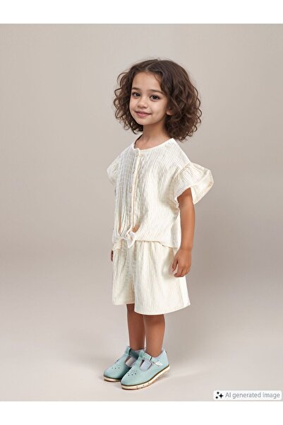 LC Waikiki LCW Pantaloni scurți pentru fetiță basic cu talie elastică