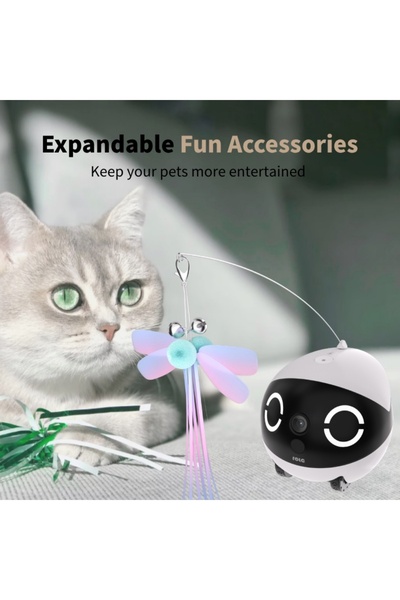 ROLA Interactive Cat Toys,2K Pet Camera,with Auto-Tracking,25-Day Battery, Cloud Storage,for Dogs & Cats