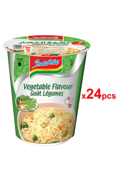 İndomie نودلز سريعة التحضير بنكهة الخضار مع مسحوق التوابل والصلصة - 60 غرام لكل عبوة (عبوة من 24 قطعة)