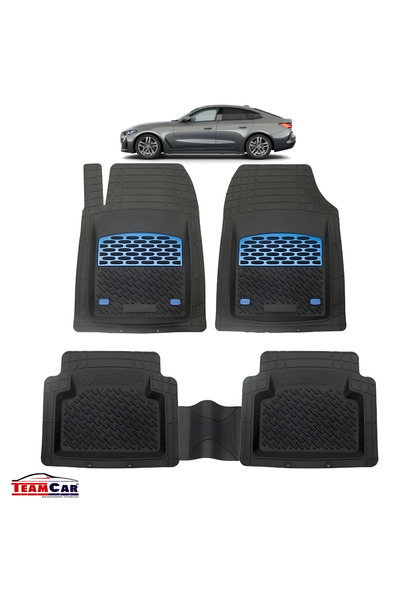 TEAMCAR BMW 4 Series G26 TeamCar® Floor Mats Compatible with Gran Coupé (2021–2025) Blue