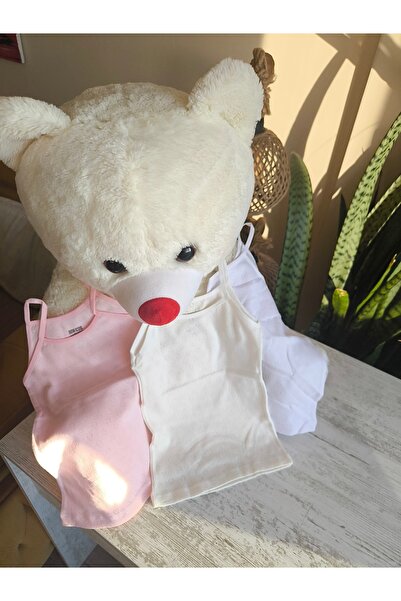 ADN KİDS قميص داخلي للبنات من الجاكار مكون من 3 قطع باللون الوردي والأبيض الك...