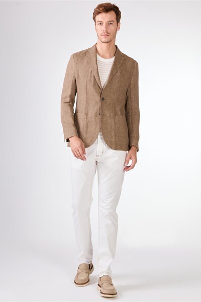 Dufy Vizon Mono Yaka Slim Fit Erkek Ceket