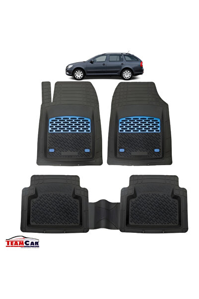 TEAMCAR Skoda Octavia II TeamCar® Floor Mats Compatible (2004–2013) - Blue