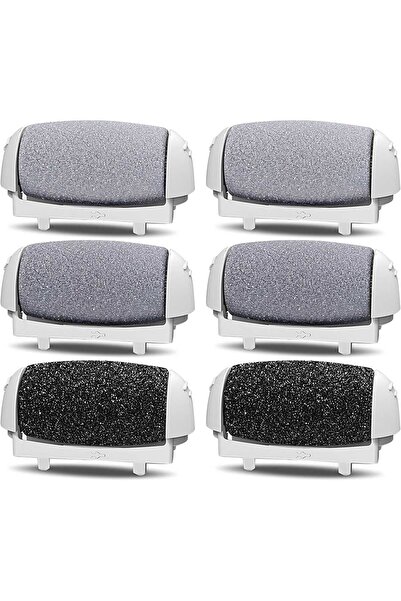 Elindor Set de 6 role de schimb pentru pilă electrică, 3 niveluri de abraziun...