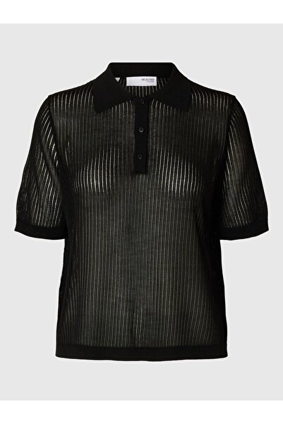 SELECTED Polohemd aus Strick Kurzarm