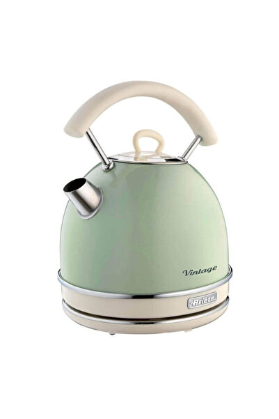 ARIETE Fierbător electric VINTAGE 2877/04, 2000W, 1,7 l, Corp din oțel, Suprafață rece, Bază 360°, Verde