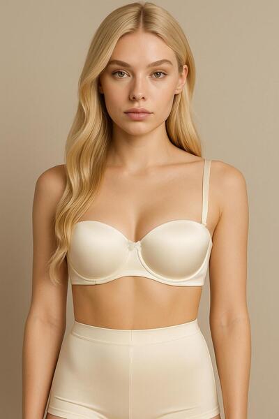 Papatya Basic Straples Desteksiz Sütyen | Ekru 340125
