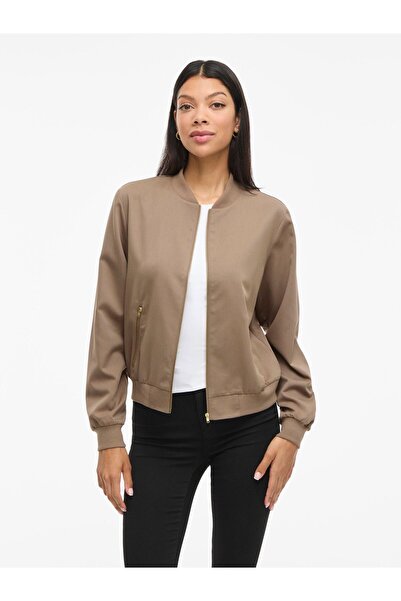 VILA Bomberjacke VIBUBBLE Reißverschluss