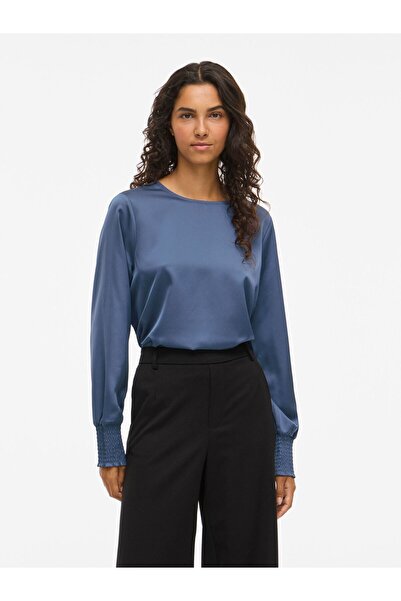 VILA Oberteil mit langen Ärmeln VIELLETTE Rundhals