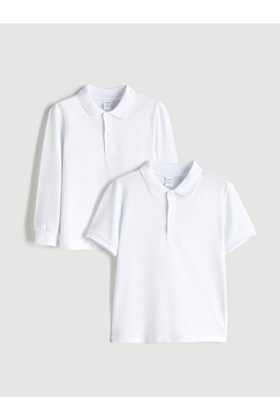 LC Waikiki Two Mt Shop Quality Lcw Kids White Pique Plain Standard & Regular ...