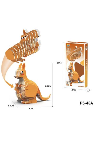 Choice8 ألعاب ألغاز ثلاثية الأبعاد للأطفال من Kangaroo، لعبة أحجية ورقية إبدا...