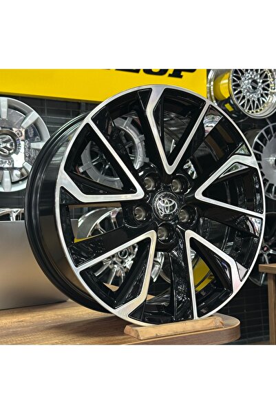 powcan Toyota Corolla 18″ İthal Jant Takımı – 7.5x18 – 5x114.3 – ET45 – 60.1mm – Black Machined – 4 Adet
